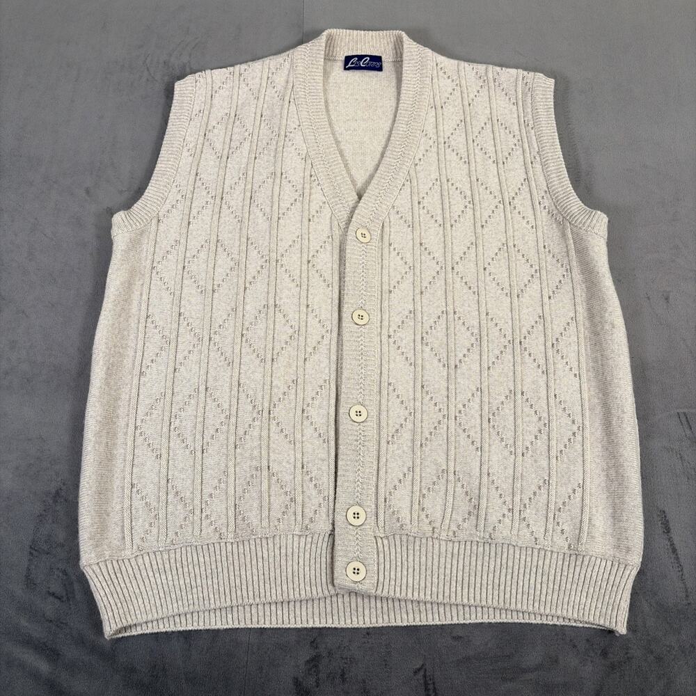 Vintage Le Corps Sweater Vest Men’s Lg?(52) Button Up Knit Grandpa Core Charity